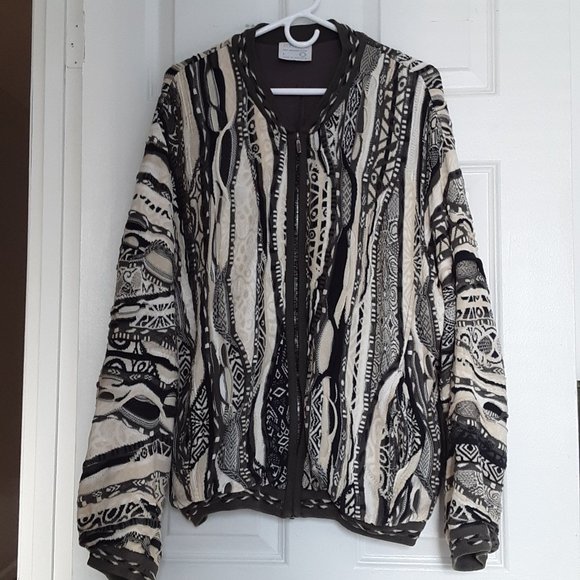 Coogi sweater jacket bomber large - Picture 3 of 4
